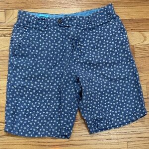 J. McLaughlin Blue Floral Patterned Shorts